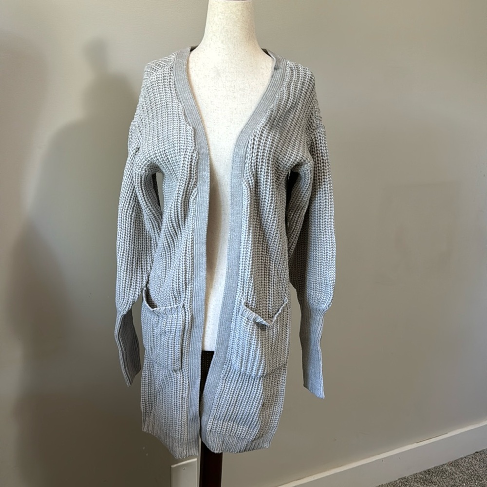 VENUS Gray Knit Sweater Duster